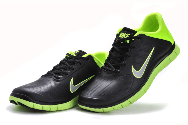 Hot Nike Free4.0 Men Shoes White/Black/Greenyellow